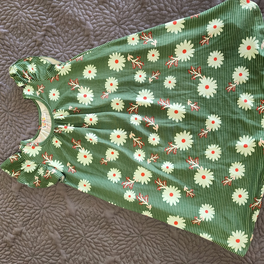 Dot Dot Smile Green Floral Dress 5/6